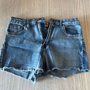 Denim Blvd Distressed Stretch Denim Shorts Size M